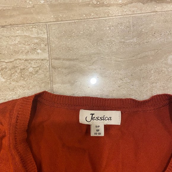 Orange pattern detail cardigan - Picture 4 of 4